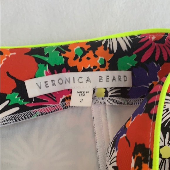 Veronica Beard skater scuba floral skirt sz 2 - Picture 5 of 13